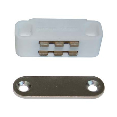 CRICCHETTO MAGNETICO SPORTELLI UC12 VAREC MM 40 H.MM 16 KG 5 + INCONTRO BIANCO