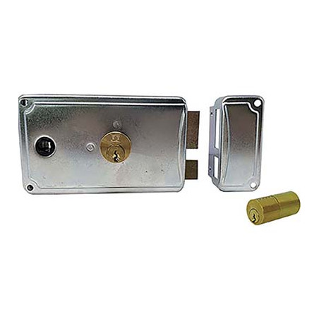 SERRATURA LEGNO APPLICARE P38 FACCHINETTI ZINCATA C.FISSO M3+SCR+Q8 DX E.MM 70