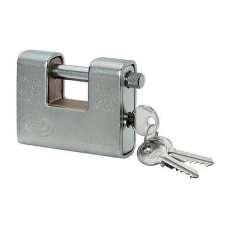 LUCCHETTO ANTISCASSO CORAZZATO KA YALE/CORBIN OTTONE ACCIAIO CROMATO CHIAVI  MM 81