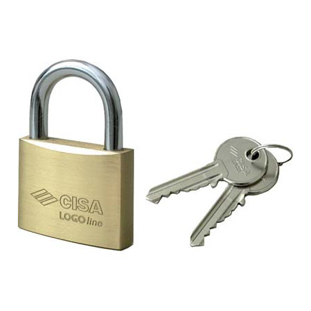 LUCCHETTO 21010 LOGO OTTONE ARCO CROMATO CHIAVI 2 MM 30
