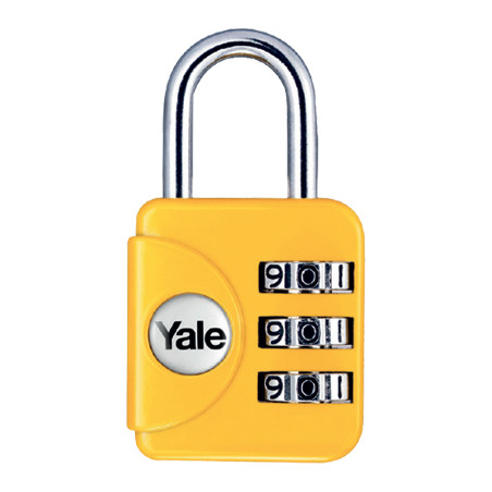 LUCCHETTO A COMBINAZIONE YP1 YALE ACCIAIO VERNICIATO ARCO CROMATO MM 28