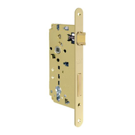 SERRATURA LEGNO INFILARE 80851 AGB B.T OTTONATO F.MM 22 F.SAGOM M2+SCR+Q8 E.MM 25