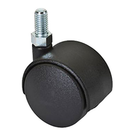 RUOTA X MOBILI DOPPIA PERNO FILETTATO NYLON NERO MA8X12 D.MM 30 KG 25