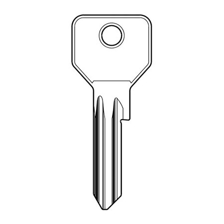 CHIAVE PIATTA CISA 01070.10 ORIGINALE OTTONE NICHELATO CS119
