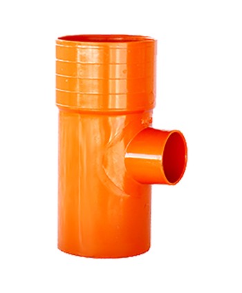 DERIVAZIONE A 'T' RIDOTTA 87° IN PVC Ø 100 / 40