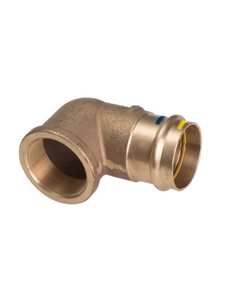 GOMITO A 90° F/ FILETTO F A PRESSARE ACQUA/GAS B ONE Diam 15 x 1/2
