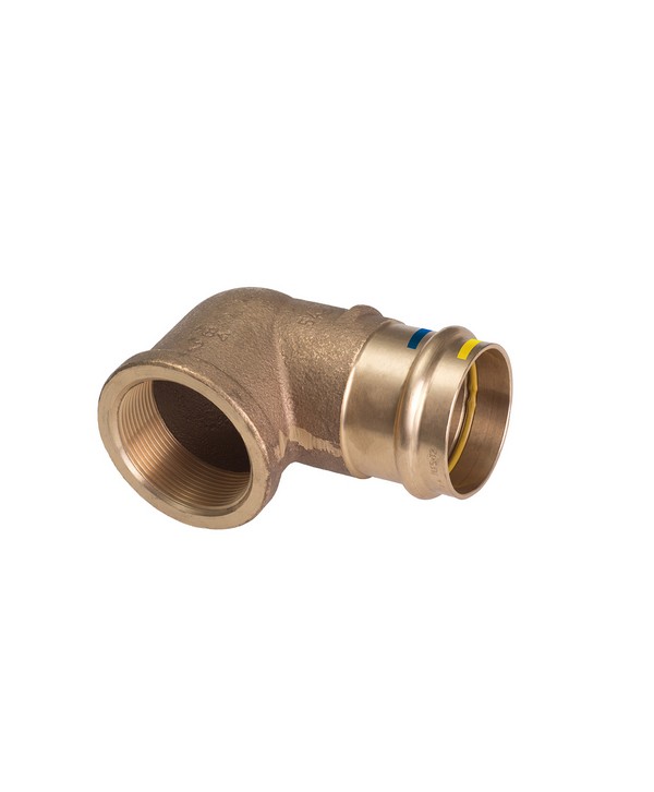 GOMITO A 90° F/ FILETTO F A PRESSARE ACQUA/GAS B ONE Diam 18 x 3/4