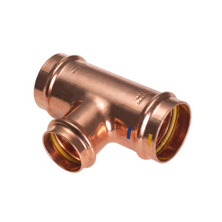 TEE RIDOTTO CENTRALE FFF A PRESSARE  PER ACQUA GAS B ONE Diam. 35x22x35