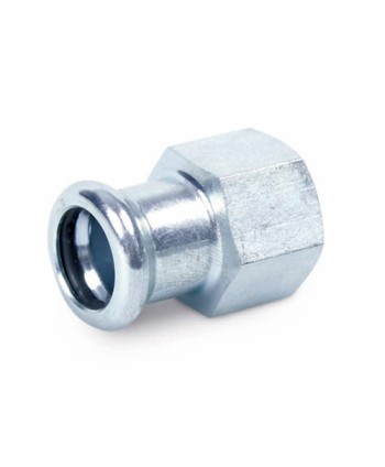 MANICOTTO MISTO FF A PRESSARE IN ACCIAIO CARBONIO 3/4" x 28