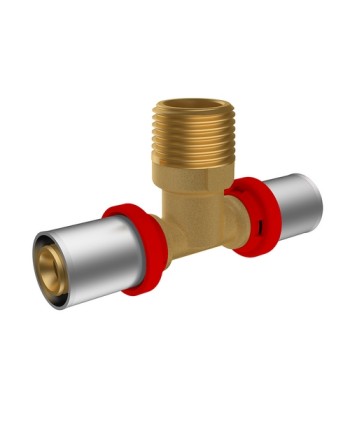 RACCORDO A PRESSARE IKARO A T  MASCHIO 1" x 32