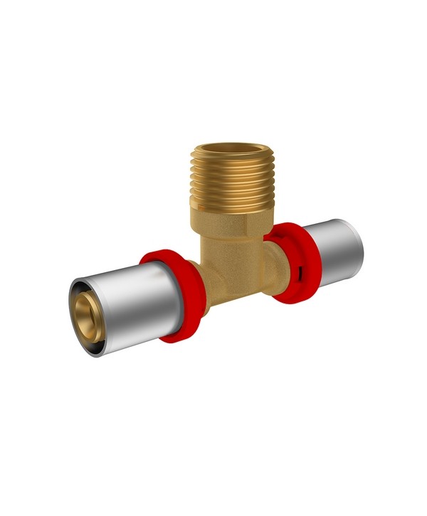 RACCORDO A PRESSARE IKARO A T  MASCHIO 1/2 x 16 -CONF