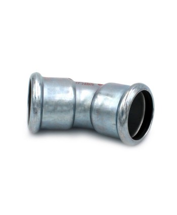 CURVA 45° FF  A PRESSARE IN ACCIAIO CARBONIO STEEL PRES Diam. 22
