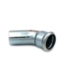 CURVA 45° MF A PRESSARE IN ACCIAIO CARBONIO STEEL PRES Diam. 22