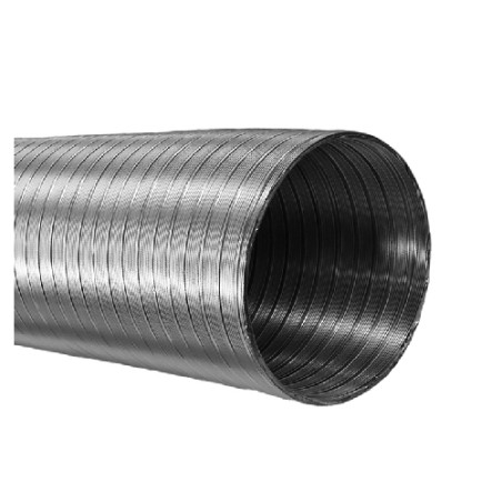 TUBO ALLUMINIO FLEX ALLUNGABILE A 3MT Diam. 110 Nero