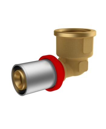 RACCORDO A PRESSARE IKARO CURVO FEMMINA 1" x 26 -CONF
