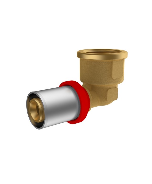 RACCORDO A PRESSARE IKARO CURVO FEMMINA 1" x 26 -CONF