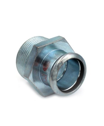 MANICOTTO MISTO FILETTO MASCHIO A PRESSARE IN ACCIAIO AL CARBONIO 1/2" x 15
