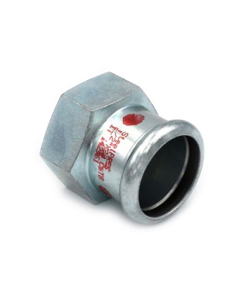 MANICOTTO MISTO FILETTO F A PRESSARE IN ACCIAIO CARBONIO STEEL PRES 1/2 x 15