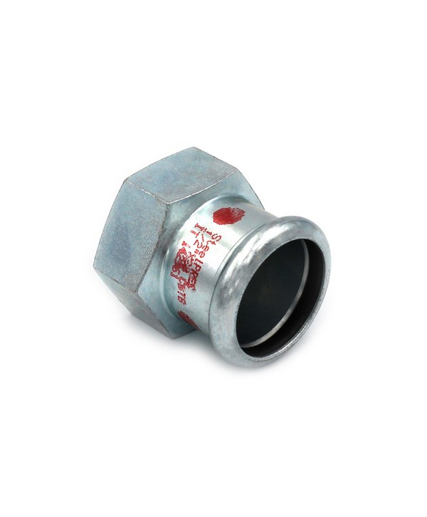 MANICOTTO MISTO FILETTO F A PRESSARE IN ACCIAIO CARBONIO STEEL PRES 1/2 x 15
