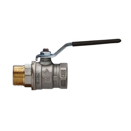 VALVOLA A SFERA A PASSAGGIO TOTALE MF LEVA ACCIAIO JUNIOR SFER 3/4  DN 20  PN 40
