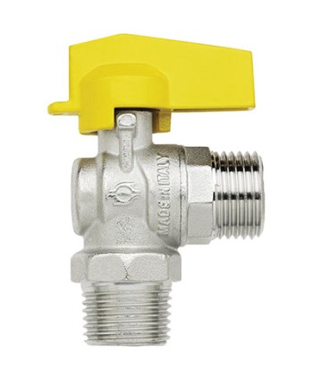 VALVOLA SFERA GAS A SQUADRA FUTURGAS FIV OTTONE NICHELATO 1/2M
