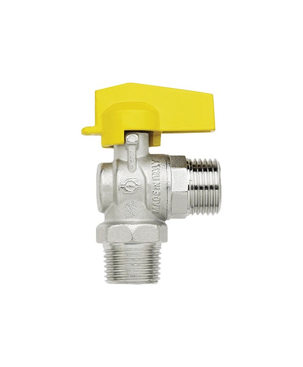 VALVOLA SFERA GAS A SQUADRA FUTURGAS FIV OTTONE NICHELATO 1/2M