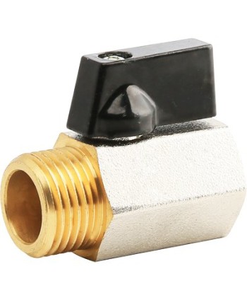 VALVOLA MINI A SFERA X SCALDACQUA WORKIT OTTONE CROMATO 3/8MF