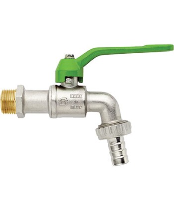 RUBINETTO A SFERA + LEVA GARDEN ANTIGELO FIV OTTONE NICHELATO 3/4X1"