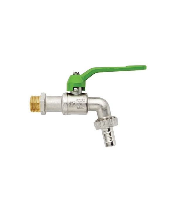 RUBINETTO A SFERA + LEVA GARDEN ANTIGELO FIV OTTONE NICHELATO 3/4X1"