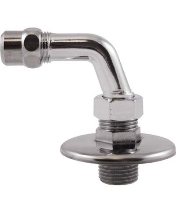 CURVETTA SOTTOLAVABO OTTONE CROMATO 1/2XMM 10 + ROSETTA