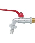 RUBINETTO A SFERA + LEVA GARDEN EXPORT FIV OTTONE NICHELATO 1/2X3/4
