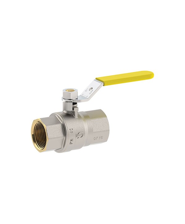 VALVOLA SFERA GAS + LEVA FF FUTURGAS FIV OTTONE NICHELATO 3/4F