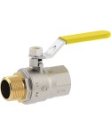 VALVOLA SFERA GAS + LEVA MF FUTURGAS FIV OTTONE NICHELATO 3/4MF