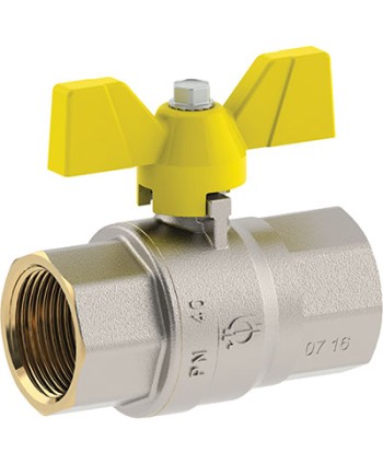 VALVOLA SFERA GAS + FARFALLA FF FUTURGAS FIV OTTONE NICHELATO 1/2F
