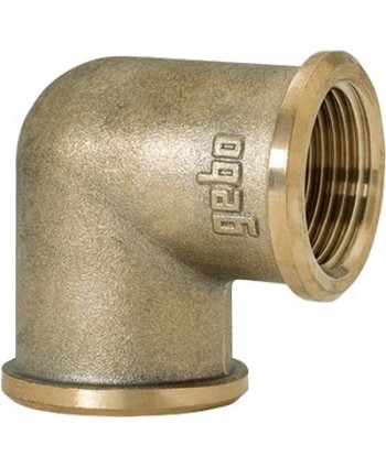 GOMITO FF OTTONE 90 GEBO 1"F