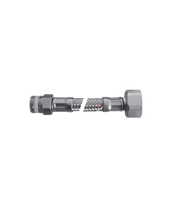 FLESSIBILE FLEXCORE MF RIDOTTO PARIGI INOX 304/PE-RT + GUARNIZIONE 3/8MX1/2F CM 40