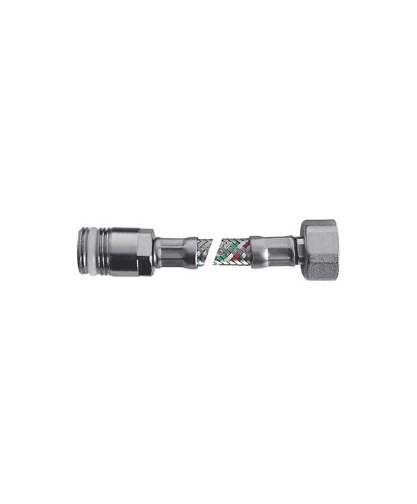 FLESSIBILE FLEXCORE MF PROLUNGATO PARIGI INOX 304/PE-RT + GUARNIZIONE 1/2MF CM 50