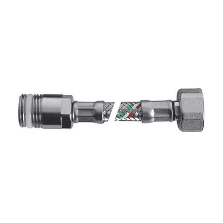 FLESSIBILE FLEXCORE MF PROLUNGATO RIDOTTO PARIGI INOX 304/PE-RT + GUARNIZIONE 1/2MX3/8F CM 50