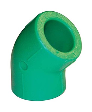 GOMITO PPR A SALDARE 45Â° VERDE MM 20