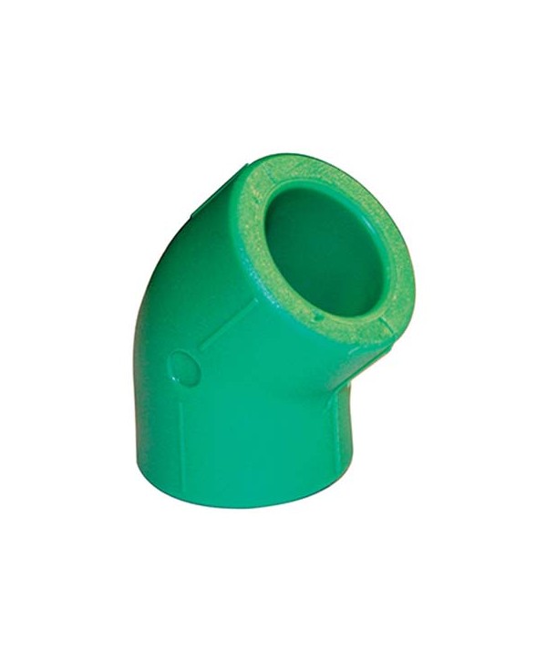 GOMITO PPR A SALDARE 45Â° VERDE MM 20
