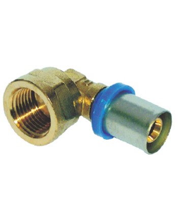 GOMITO MULTISTRATO PRESSARE FIL FEMMINA BAMPI OTTONE MM 16X1/2F