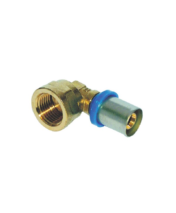 GOMITO MULTISTRATO PRESSARE FIL FEMMINA BAMPI OTTONE MM 16X1/2F