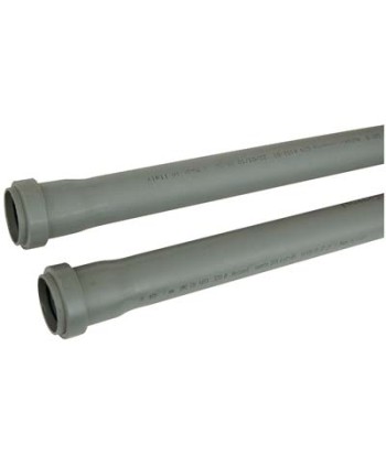 TUBO SCARICO IDRICO AD INNESTO 2 BICCHIERI PP GRIGIO MM 40 CM  50