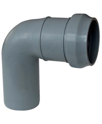 CURVA SCARICO IDRICO AD INNESTO PP GRIGIO MM 40 45Â°