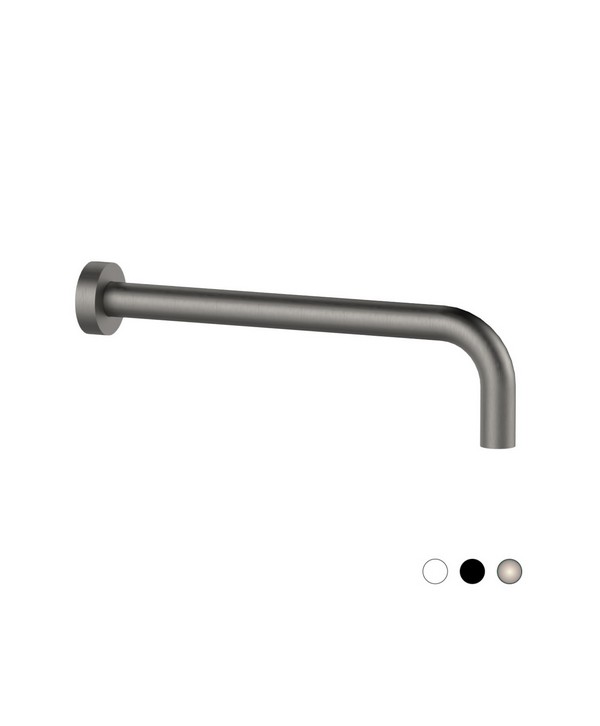 BRACCIO DOCCIA TONDO Nichel Spazzolato Opaco cm 40