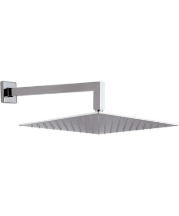 SOFFIONE DOCCIA A PARETE QUADRO CM 30 CON BRACCIO cm 30 x 30