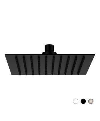 SOFFIONE SLIM QUADRO Nero Opaco cm 30 x 30