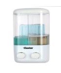 DISPENSER DI SAPONE LIQUIDO A PARETE DUE VANI Lt 0.48 x 2  - H. 220 mm